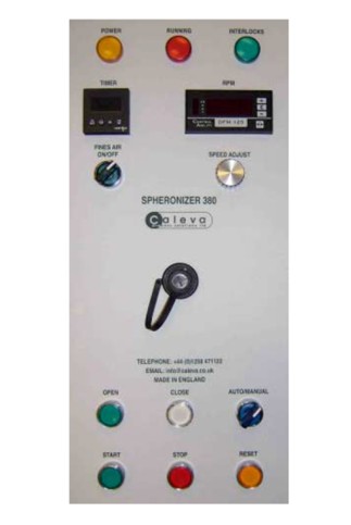 Standard Spheronizer 380 controls