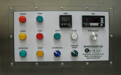 Standard Spheronizer 500 controls